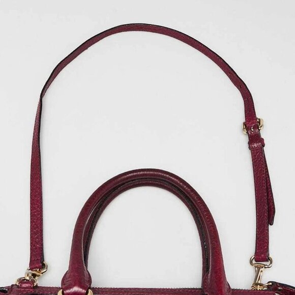 Burberry Purple Heritage Grain Leather Small Gladstone Bag - Picture 7 of 12